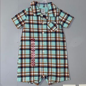 Kids plaid bodysuit sz 18 months never worn